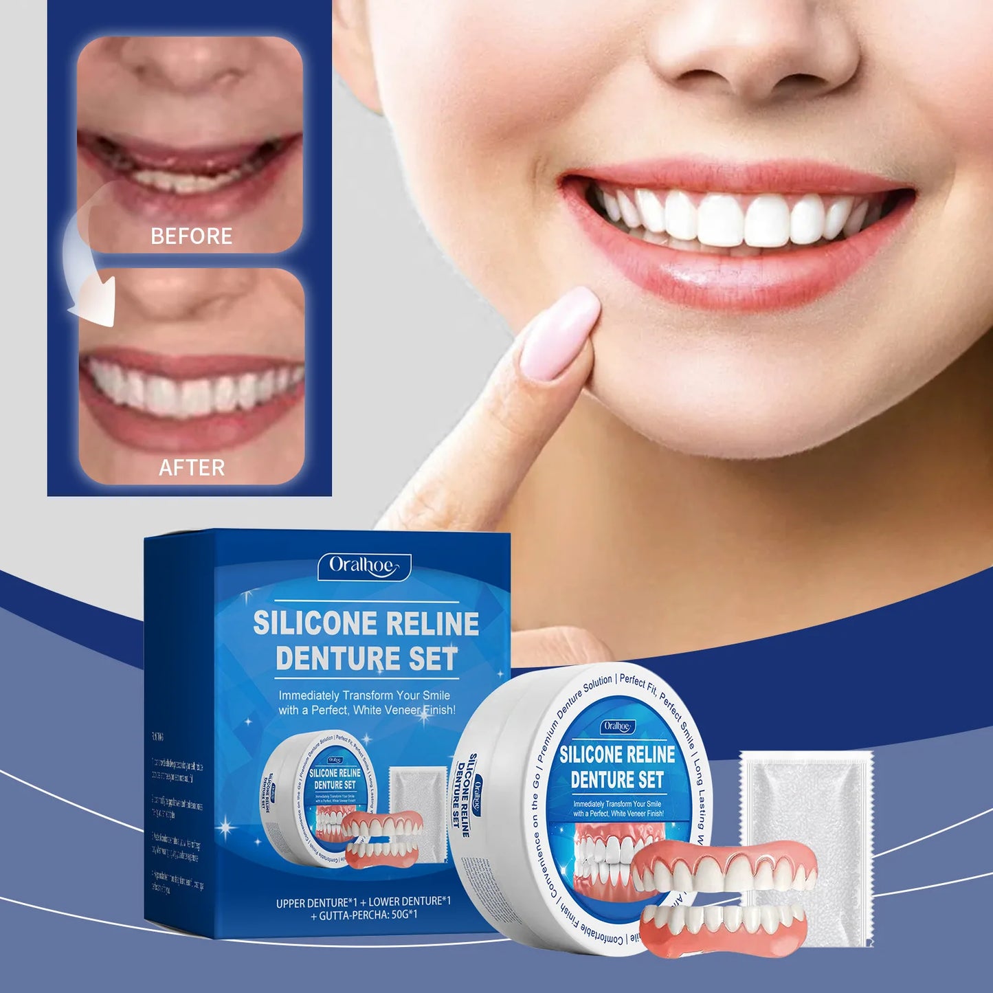 Trendryan™ Silicone Lined Denture Set (ADA Recommended)